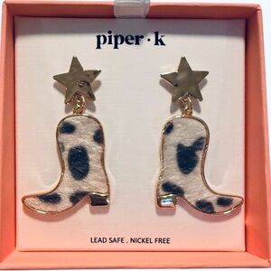 Piper K Cowgirl‎ Boot Earrings